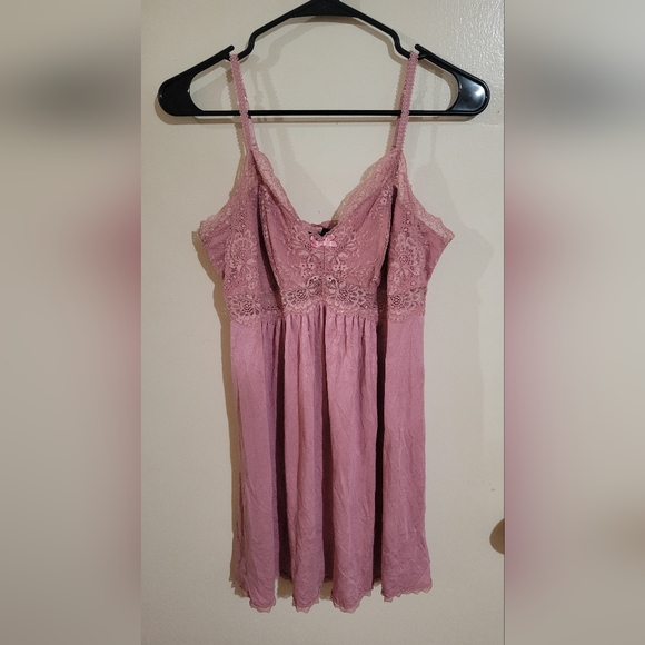 Inc International Concepts Intimates Y2K Womens Lacy Pink Dress Size Medium - Picture 1 of 5